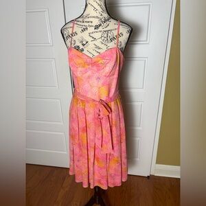 Trina Turk Los Angeles Pink/Orange Peacock Dress